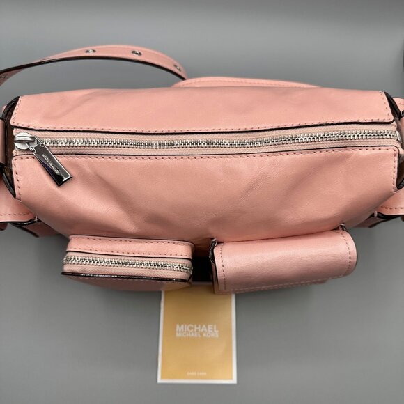Michael Kors Dakota Medium Pocket Shoulder Crossbody Smokey Rose Leather NWT - Picture 13 of 16
